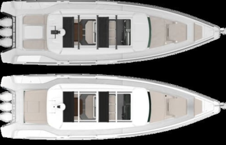 Axopar 45 XC Cross Cabin - planimetrie - axopar.com