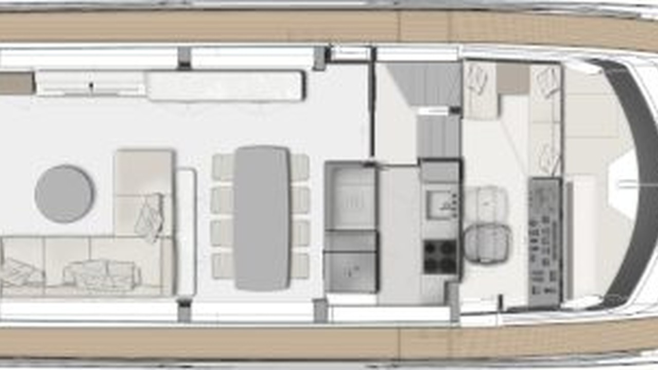 Ponte principale del Ferretti Yachts 780