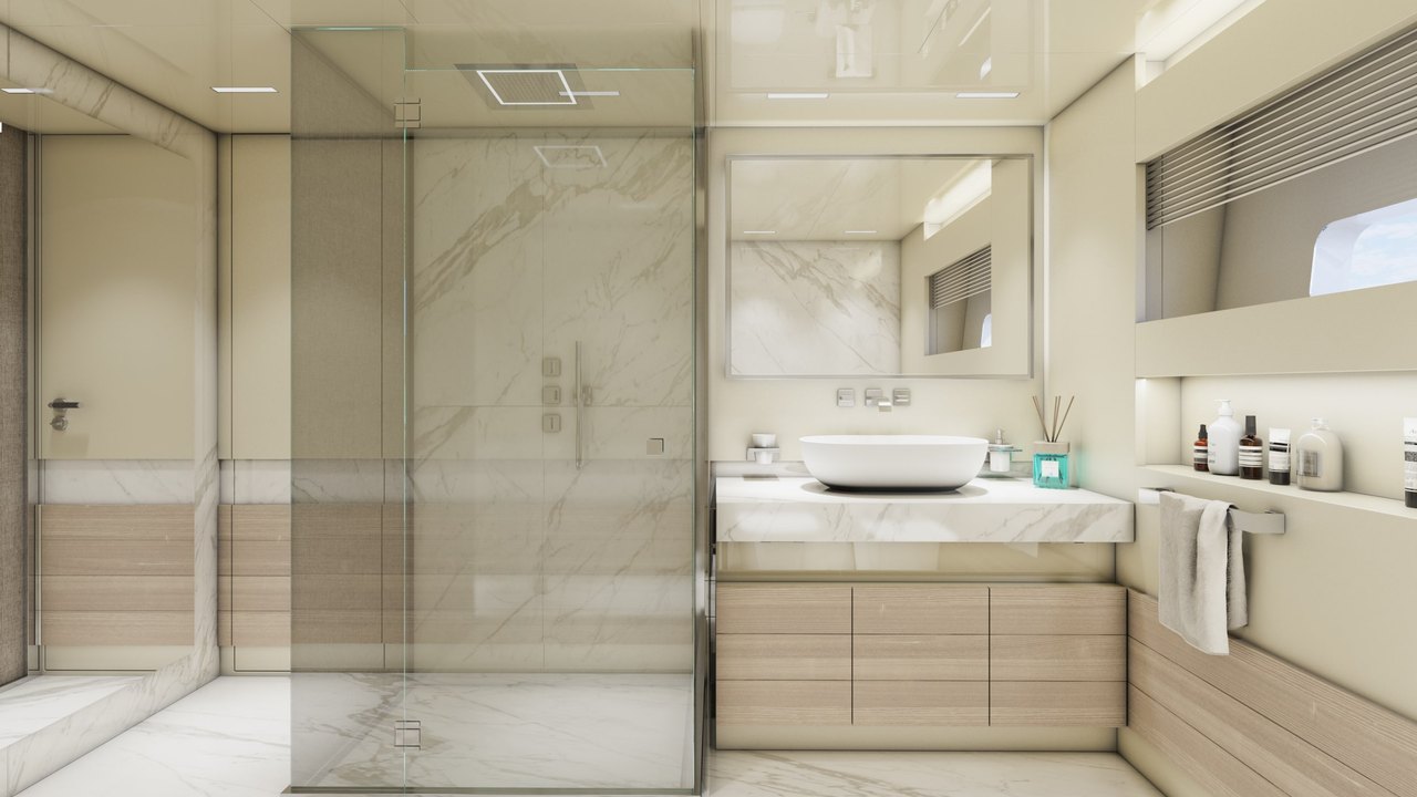Bagno di una cabina dell’Arcadia A115