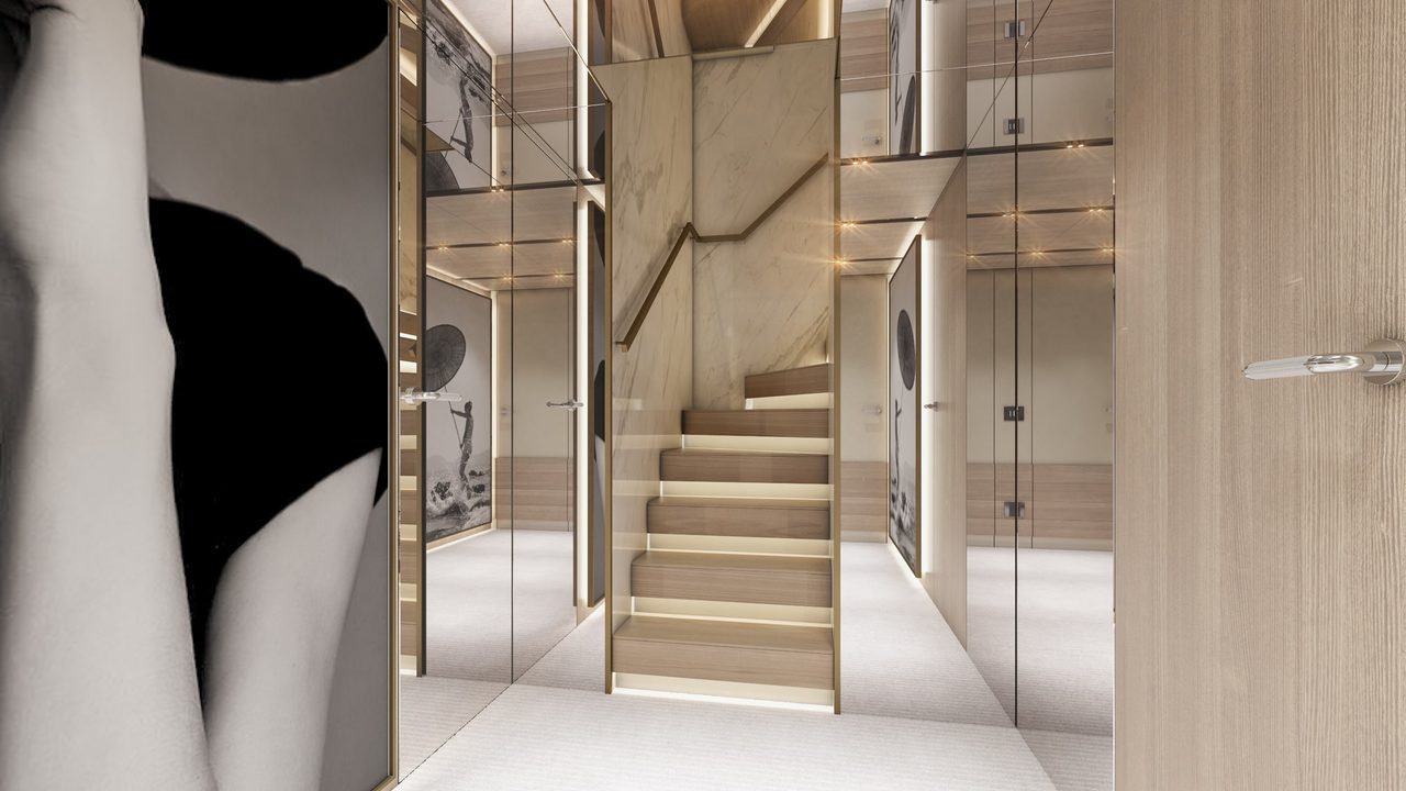 Lobby e scala interna dell’Arcadia A115