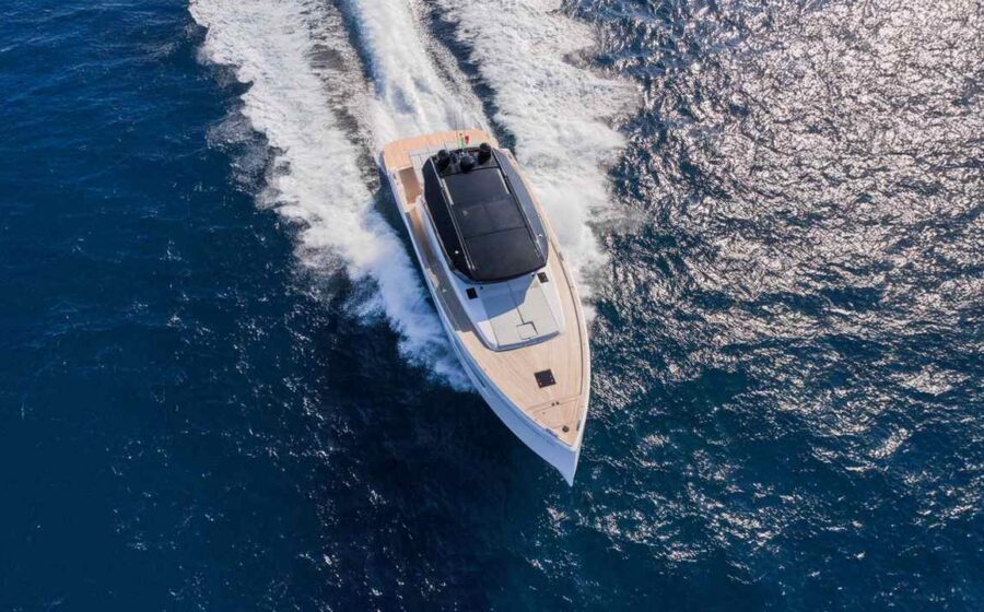 Pardo GT52 in navigazione visto dall’alto
