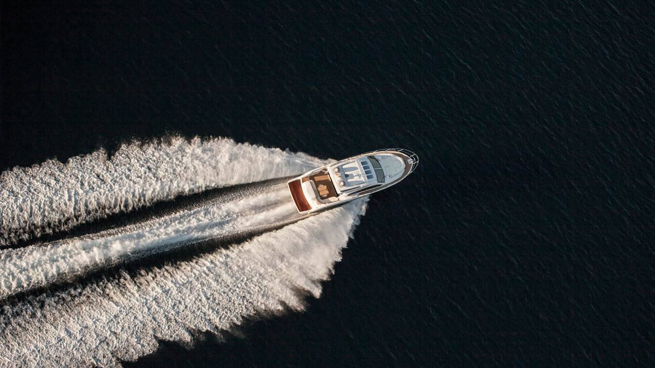 Sessa C42 in navigazione visto dall’alto
