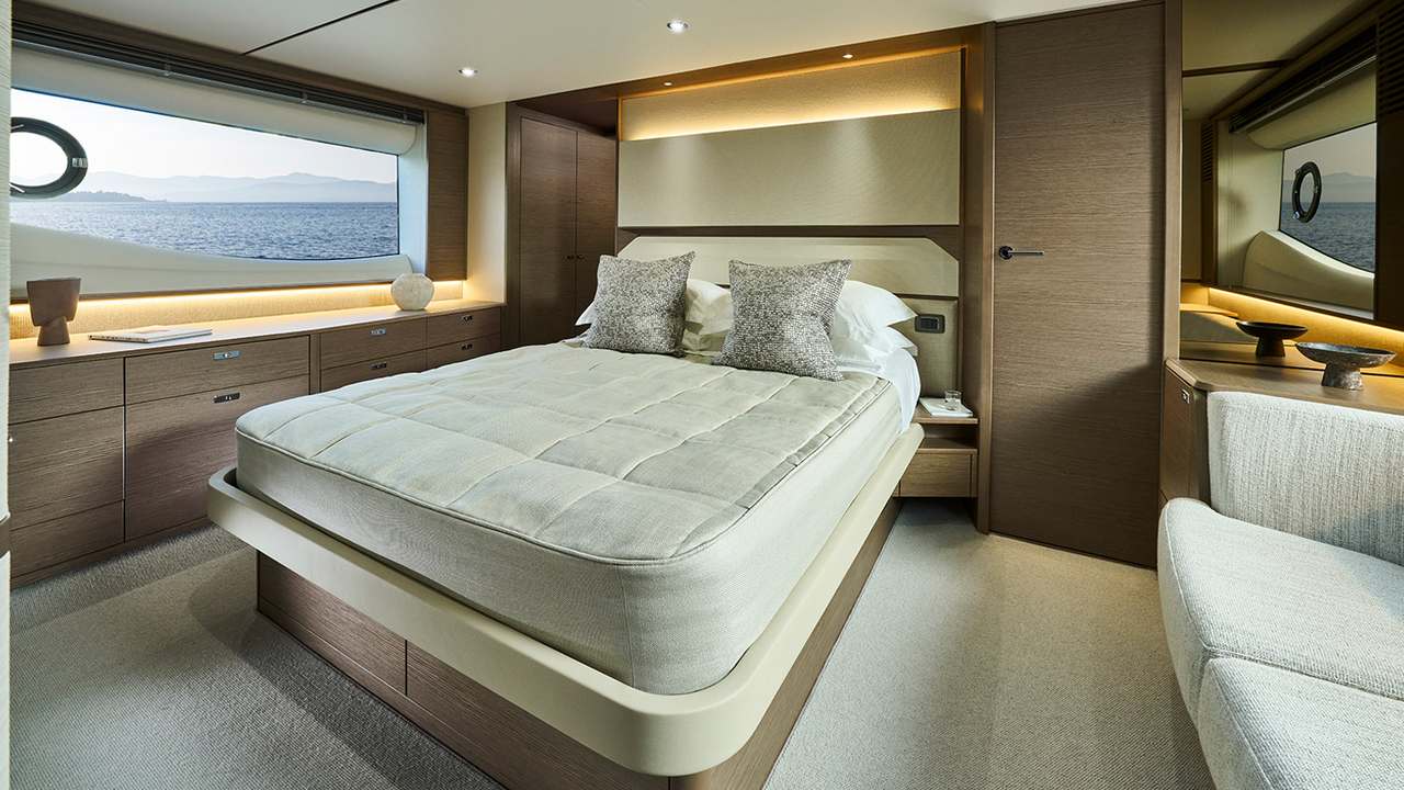 Cabina armatoriale a tutto baglio della Princess F58