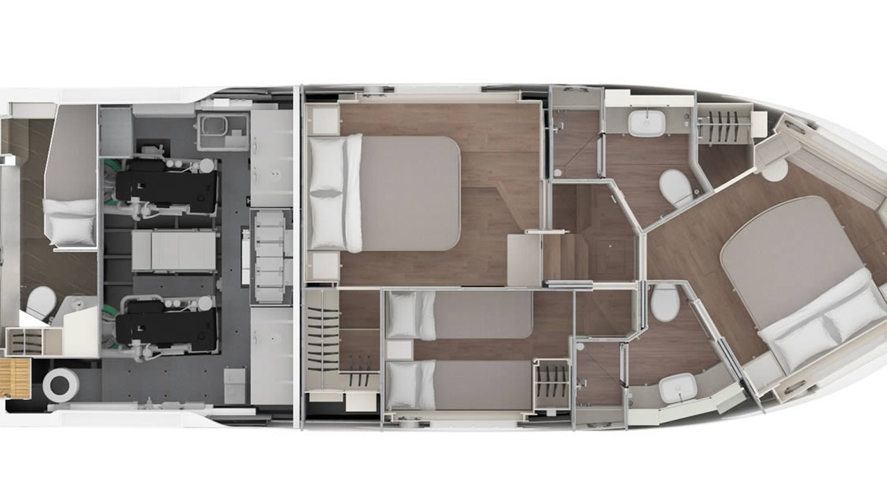 Pianta del ponte inferiore dell’Absolute Navetta 50