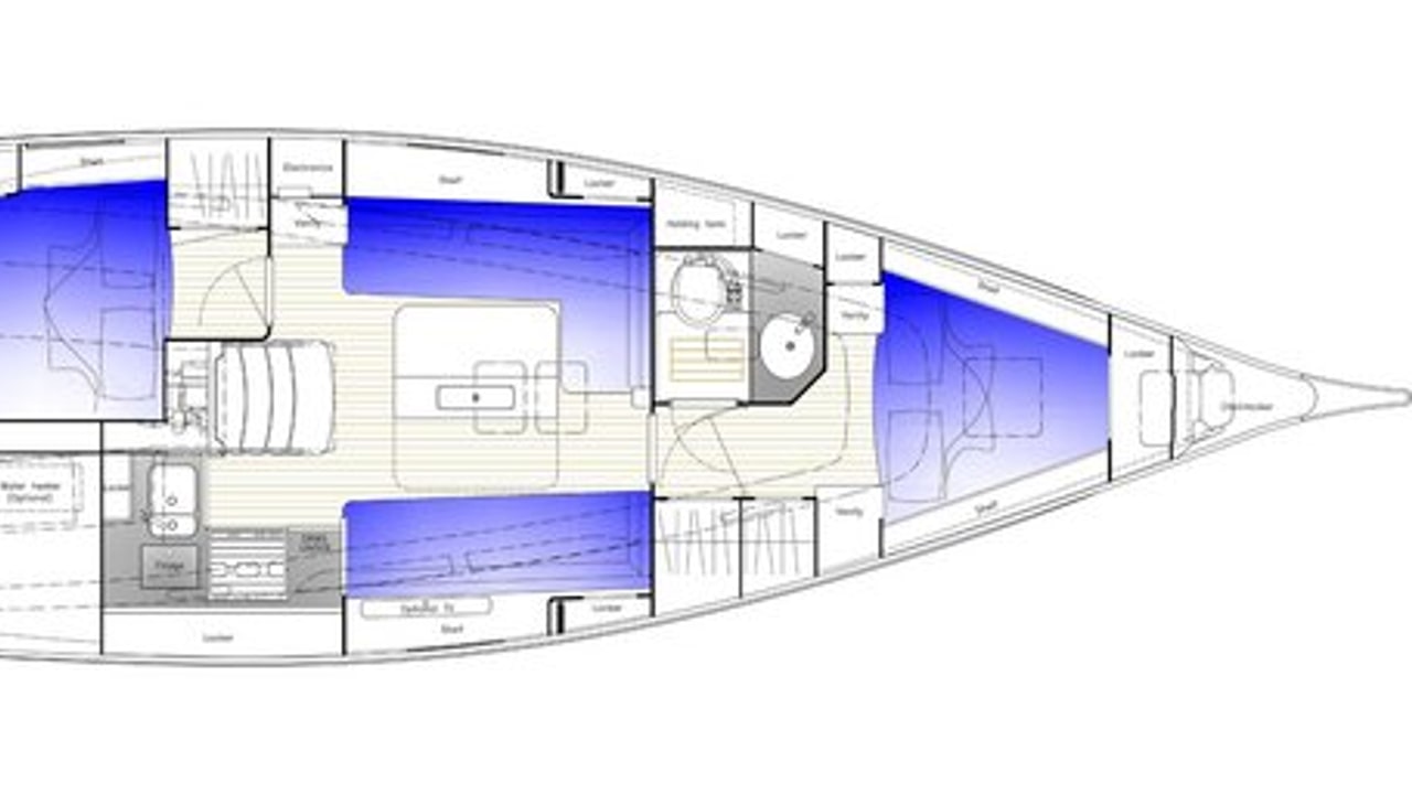Interni della Hallberg-Rassy 340