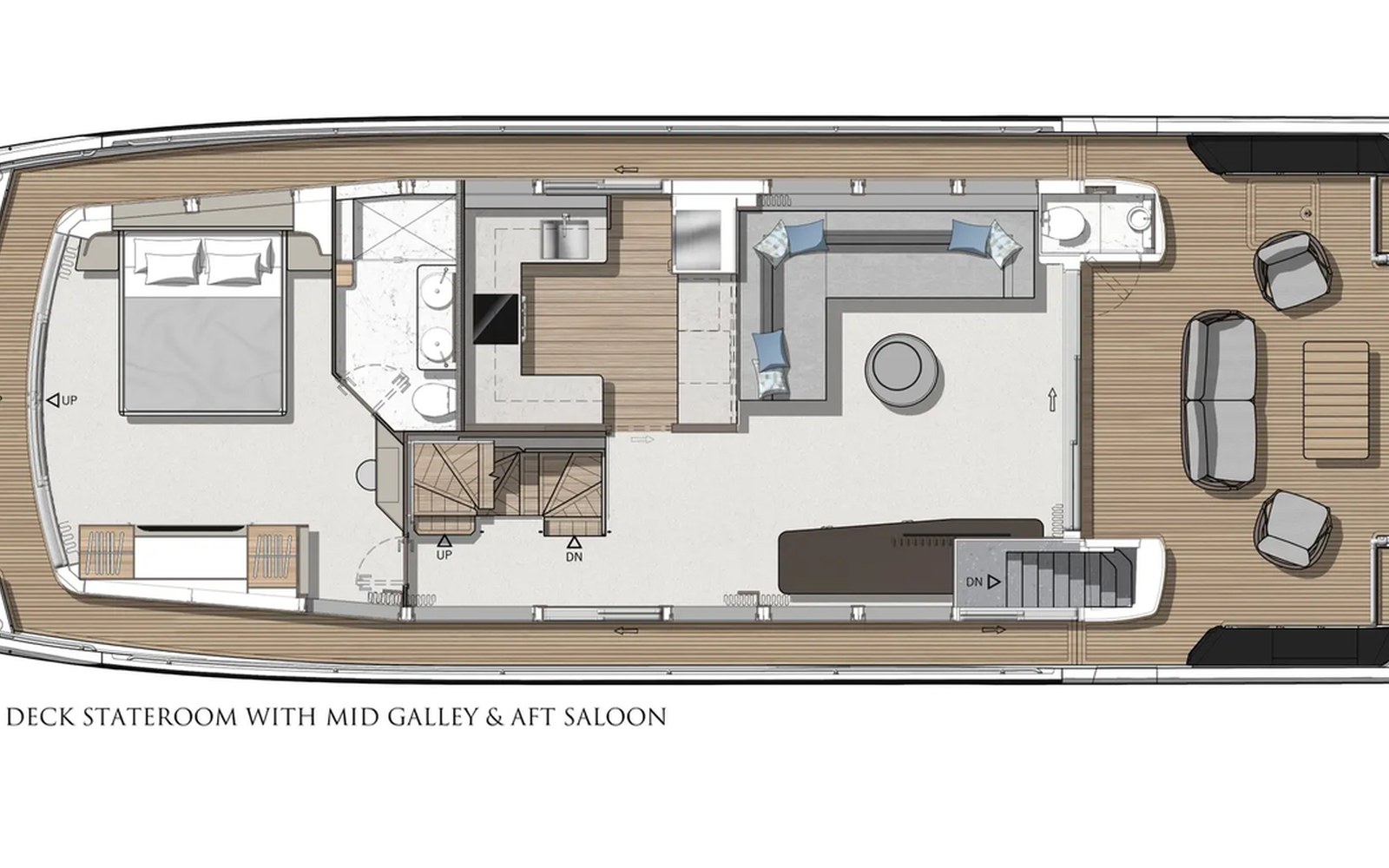 Sunseeker 82 Ocean Enclosed: 900 miglia e volumi da superyacht in 25 metri: layout e vita a bordo