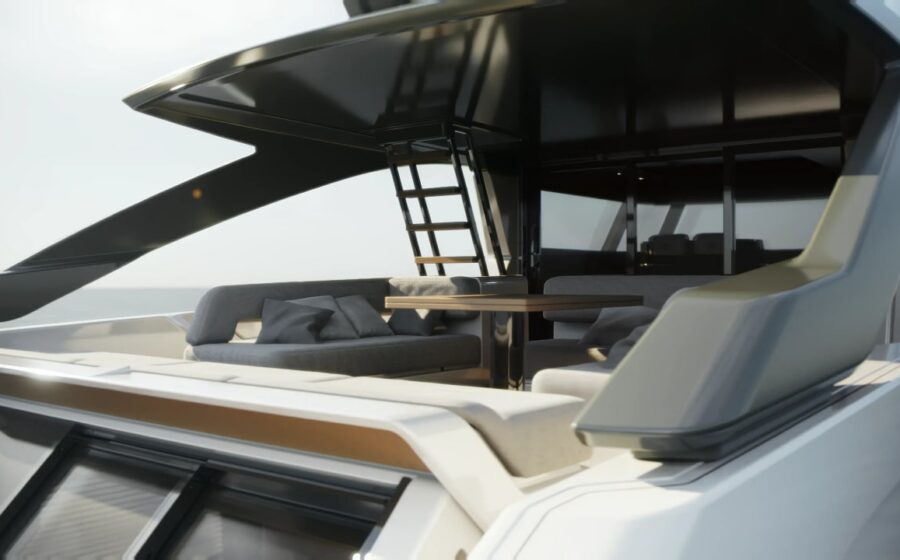 Dettaglio hardtop del Bluegame BG64