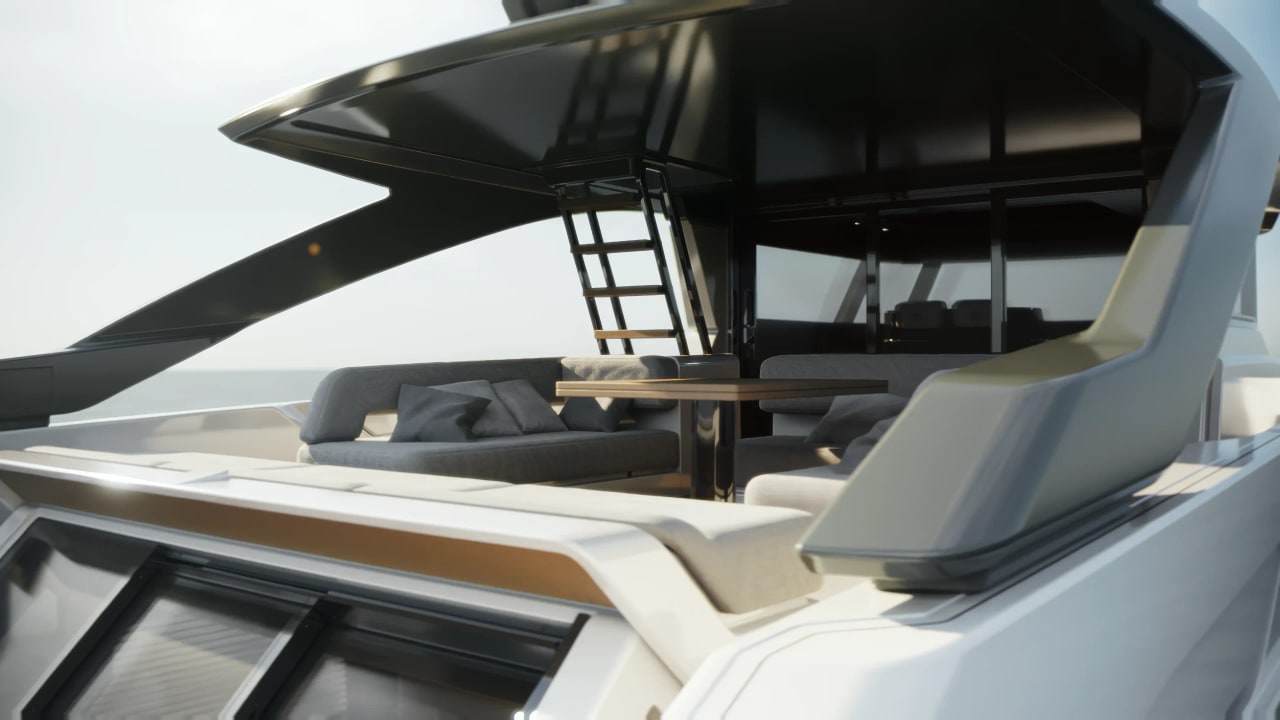 Dettaglio hardtop del Bluegame BG64