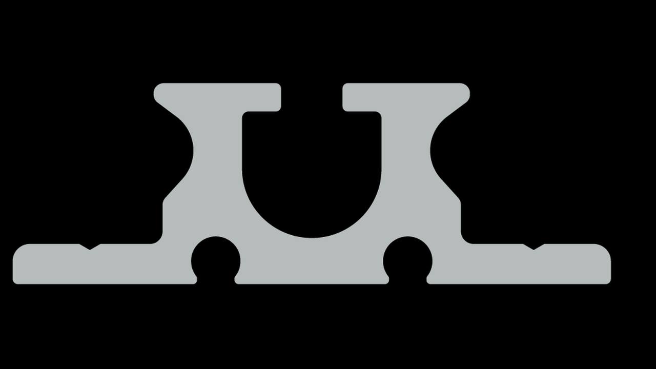 Sezione della rotaia luff groove Series 42