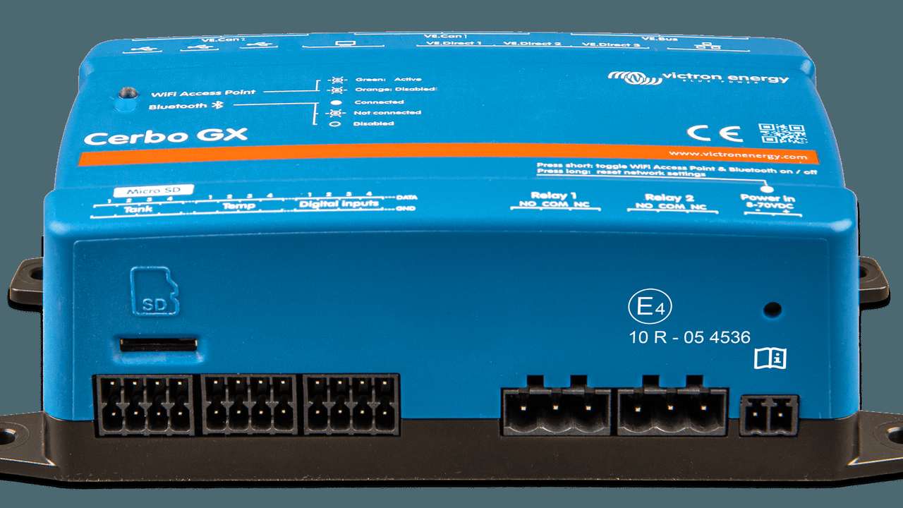 Central diagnosis Victron GX boat 3