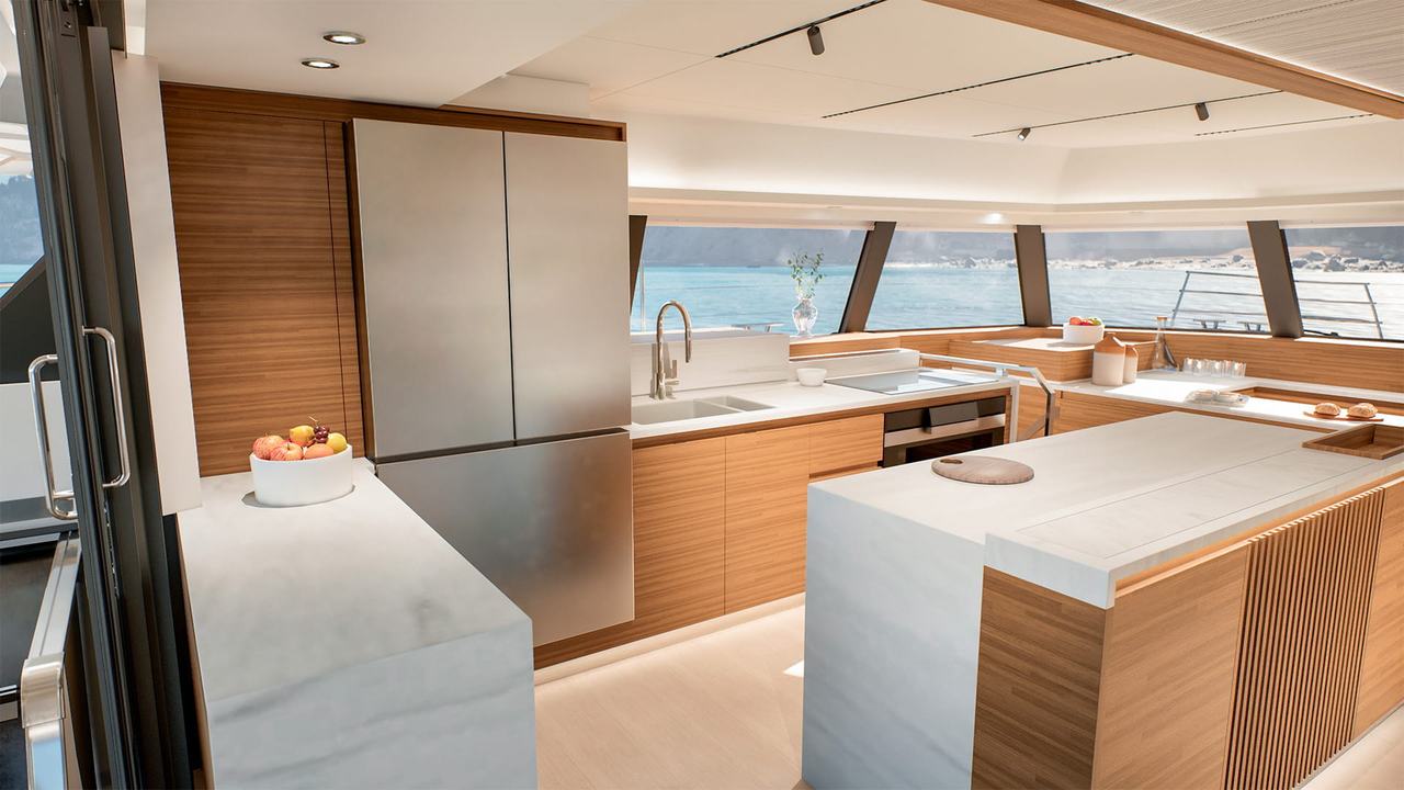 Cucina del Fountaine Pajot FPY 70