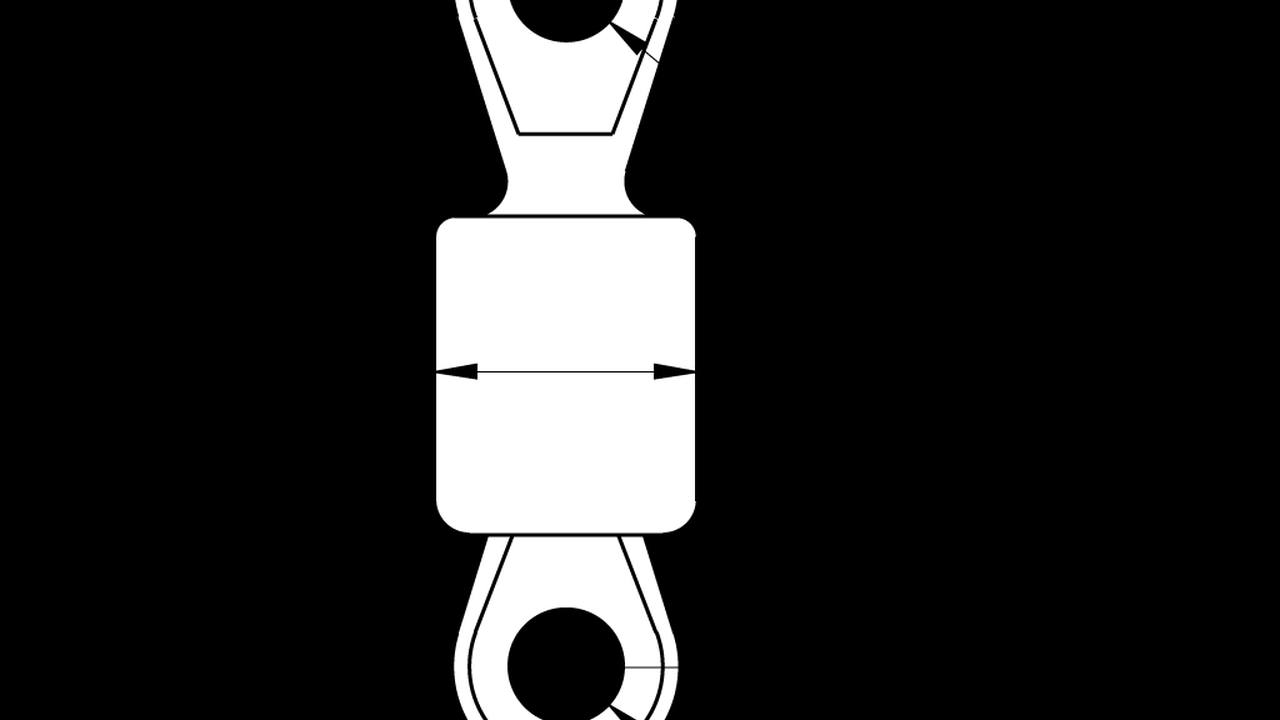 Schema dimensionale dello swivel Ronstan RF78